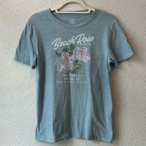 J. Crew “Beach Rose” knit goods t shirt small